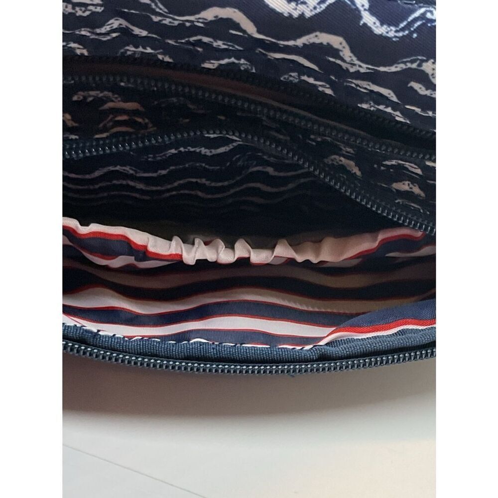 lug Carousel Wavy Navy and White Wave Pattern Crossbody/Belt Bag - Picture 8 of 10